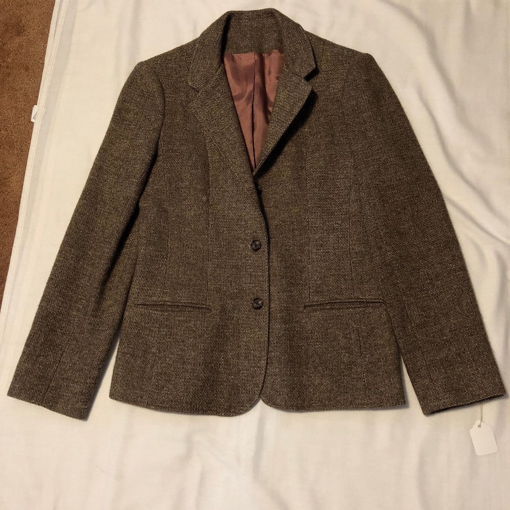 Jacket brown tweed ladies 10 1266-1